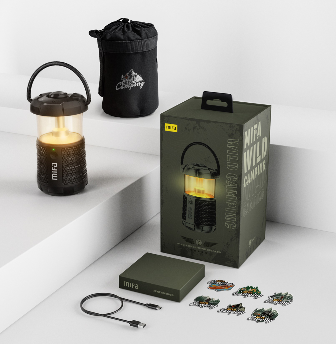大人気 mifa wildcamping アウトドア　スピーカー　ブラック 大人気 mifa wildcamping アウトドア スピーカー ブラック Mifa Wild ライト・ランタン